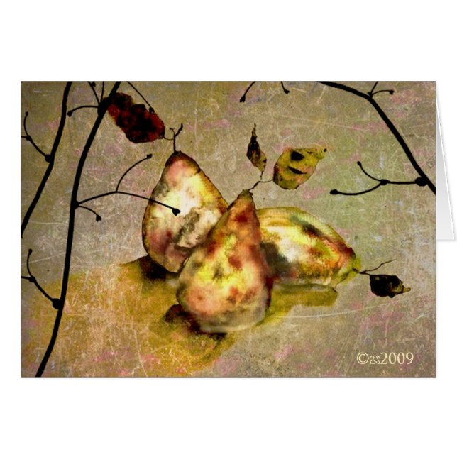 companionship (tre pears) hälsningskort (Framsidan Horizontal)