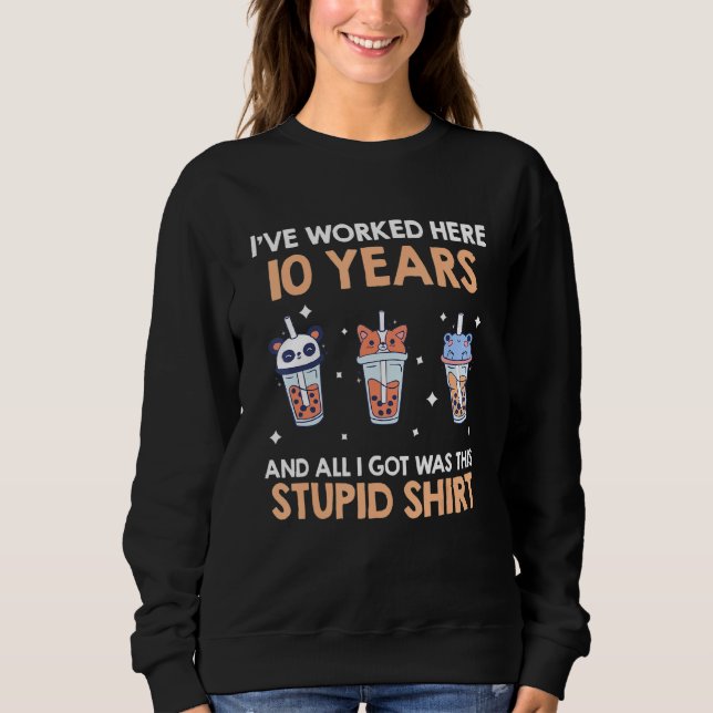 Company Anniversary 10 Years Service Anniversary T Shirt (Framsida)
