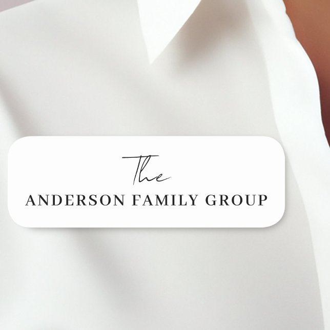 Company Business Name Branding Black Script Namnbricka (Skapare uppladdad)