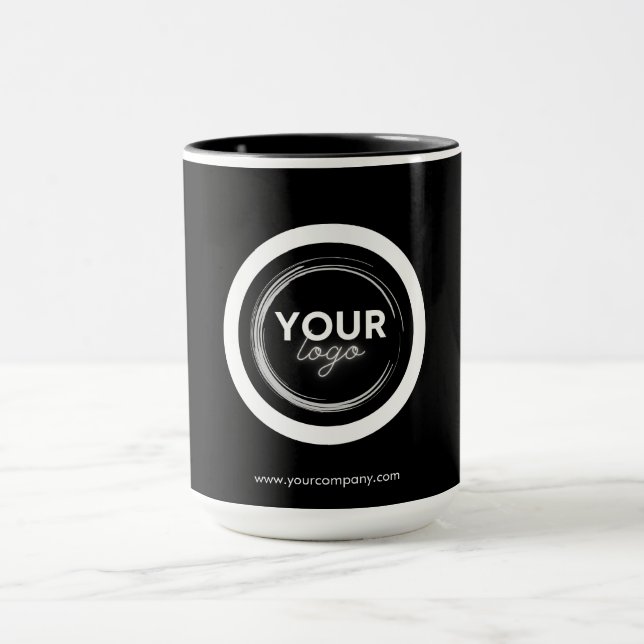 Company Logo Corporate Business Minimal Branded Mugg (Center)