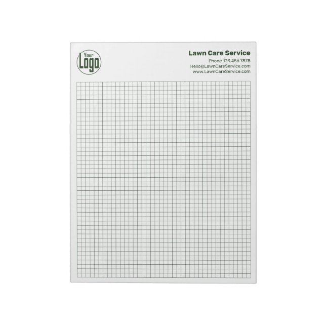 Company Logo Green Grid Graph Calcpad Anteckningsblock (Roterad)