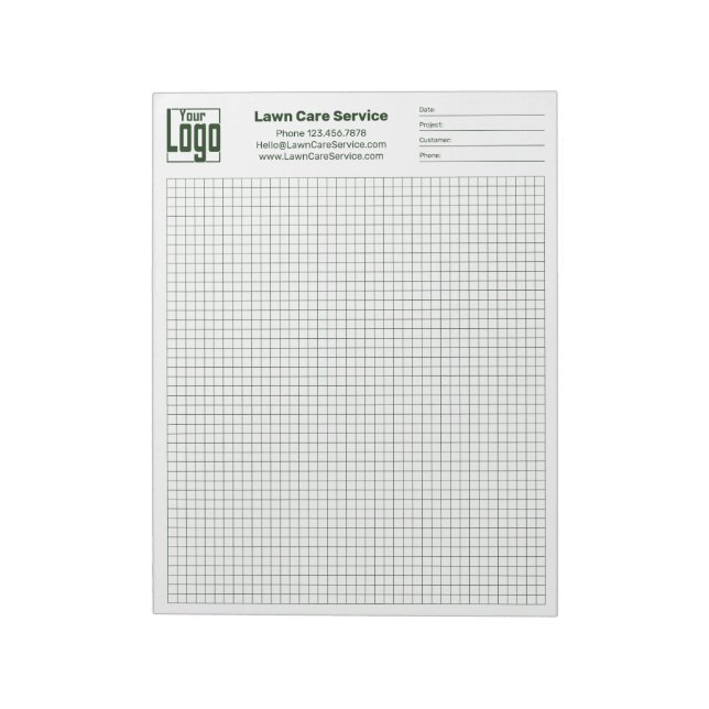 Company Logo Grid Graph Project Identifier Anteckningsblock (Roterad)