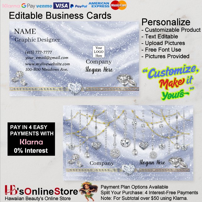 Company Silver Gold Elegant Sparkle Diamond   Visitkort (Company Silver Gold Elegant Sparkle Diamond Business Card.)