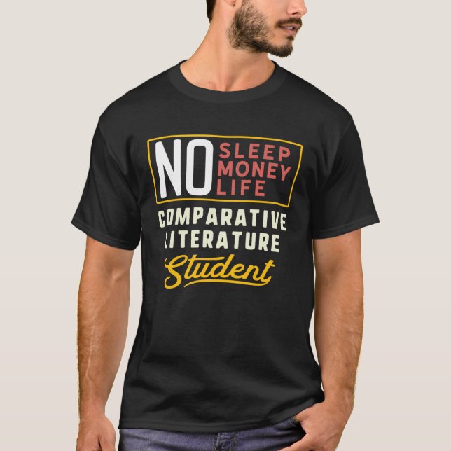 Comparative Literature Major Studen Graduation T Shirt (Framsida)