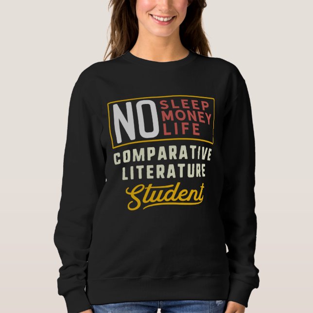 Comparative Literature Major Studen Graduation T Shirt (Framsida)