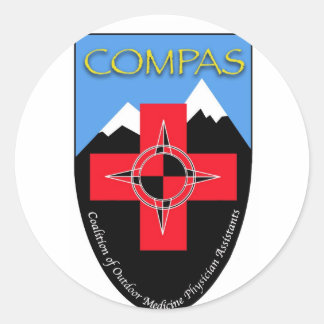 COMPAS Round Sticker Runt Klistermärke