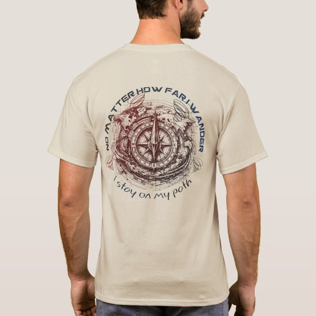 Compass Adventure Explorer T Shirt Tee Casual Wear (Baksida)