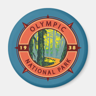 Compass för den olympiska nationalparken Hoh Rainf Magnet