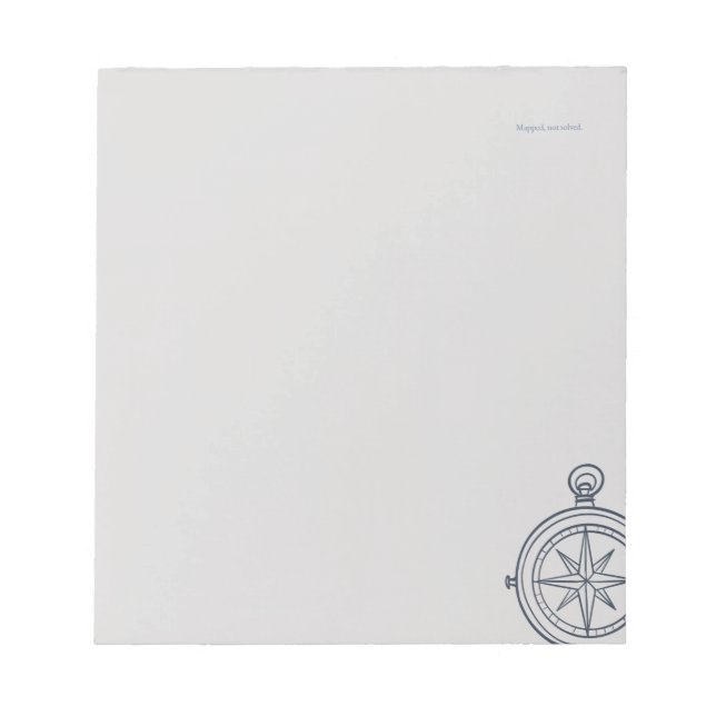 Compass-Midnight Catographer-Minimalist Anteckningsblock (Framsida)