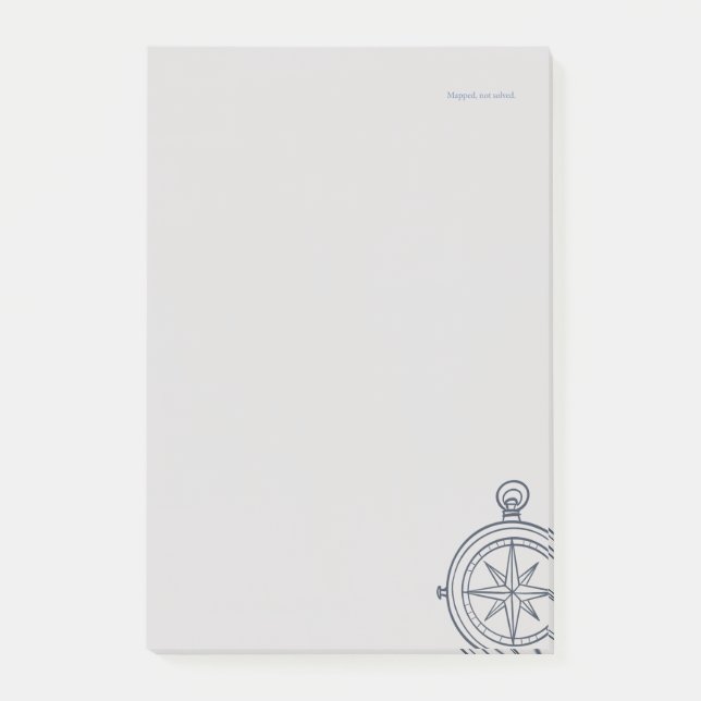 Compass-Midnight Catographer-Minimalist Post-it Block (Framsida)