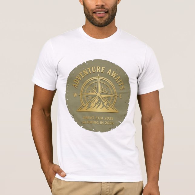 Compass Mountain Outdoor Tee Great for 2025 Glowin (Framsida)