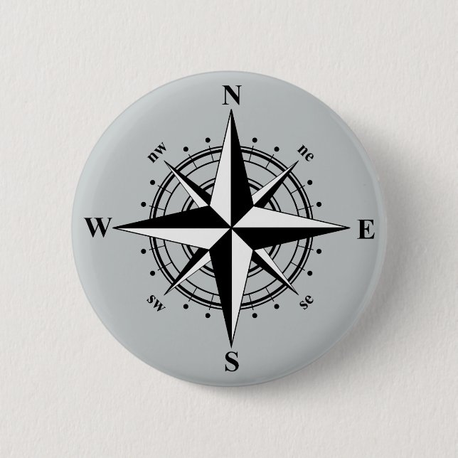 Compass Ro Black & White Knapp (Framsida)