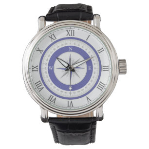 Compass Ro Blue White Nautical Armbandsur