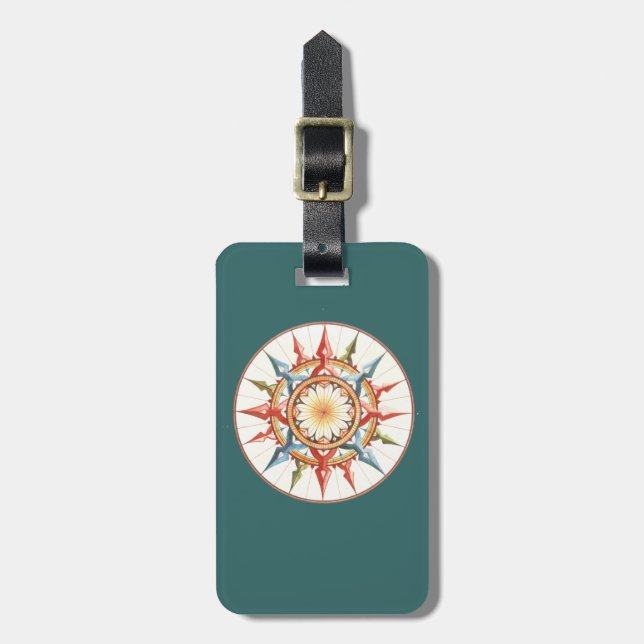 compass ro - mandala bagagebricka (Vertikal Framsida)