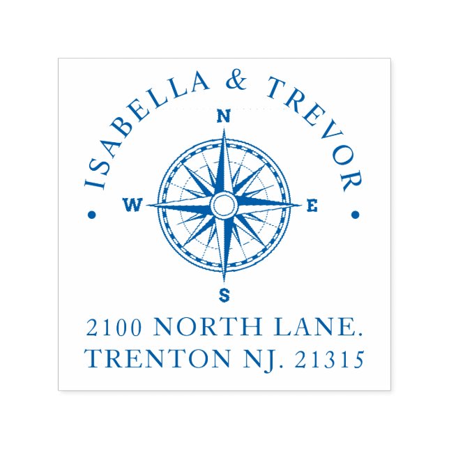 Compass Ro Nautical | RETURADRESS Självfärgande Stämpel (Design)