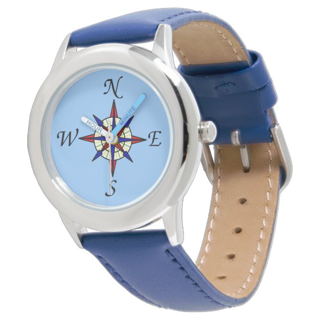 Compass Ro på Blue Armbandsur (Vinklad)