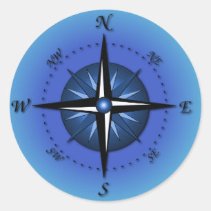Compass Ro Runt Klistermärke
