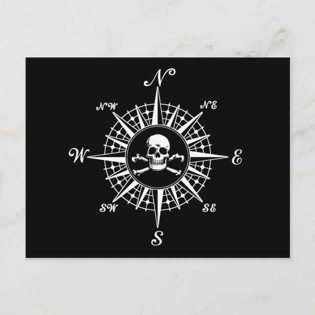 Compass Ro Skull 1 Vykort (Framsida)