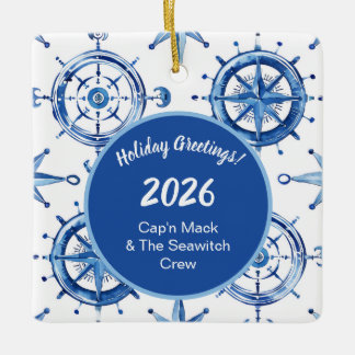 Compass Rose Julgransprydnad Keramik