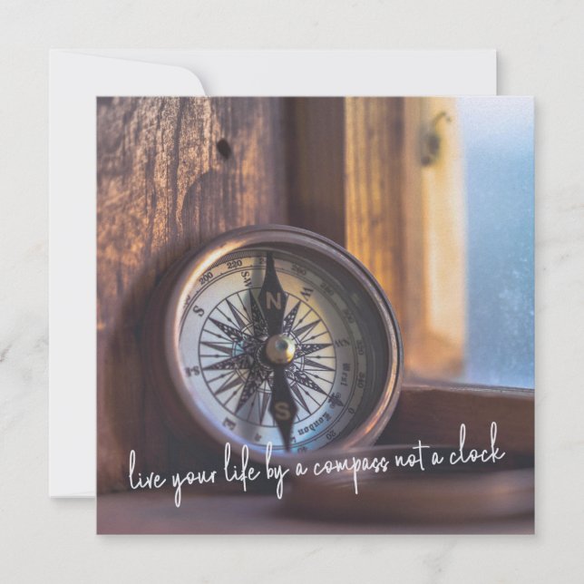 COMPASS TIME 5.25 x 5.25 card Inbjudningar (Framsida)