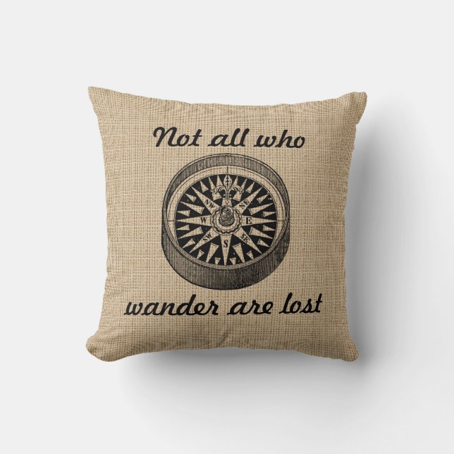 Compass - Wanderer Pillow Kudde (Framsida)