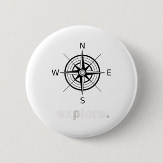 Compass Wanderlust T-Shirt World Traveler ryggsäck Knapp