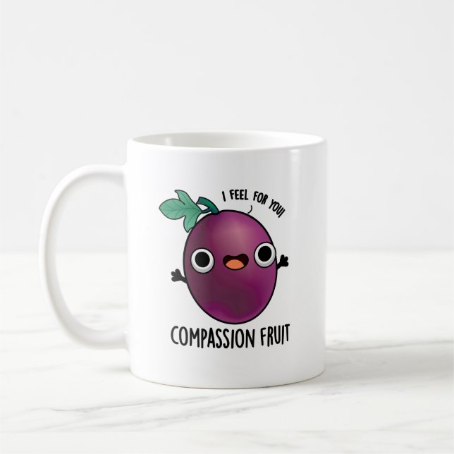 Compassion Fruit Funny Passion Fruit Pun Kaffemugg (Vänster)