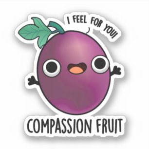 Compassion Fruit Funny Passion Fruit Pun Klistermärken