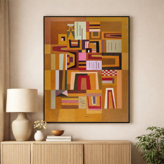 Compensation, Kandinsky Inspired Geometric Art Poster