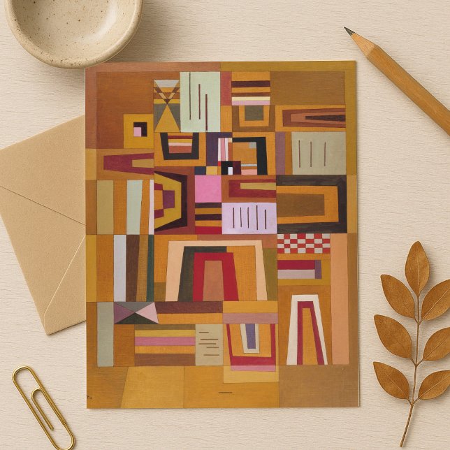 Compensation, Kandinsky Inspired Geometric Art Vykort (Skapare uppladdad)
