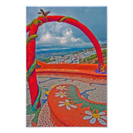 Competa Costa Del Sol Andalucia Spanien Fototryck