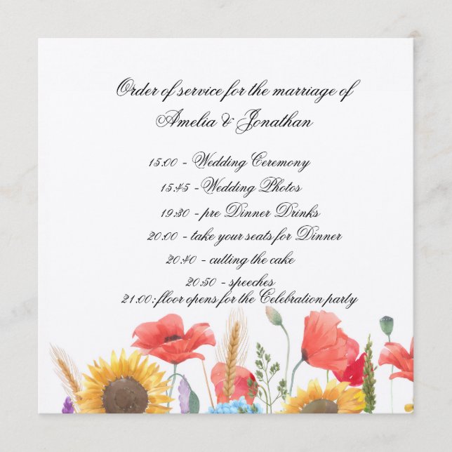 Completely Customisable Program/ Order of servie Program (Framsida)