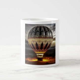 Complex Design On Semi Transparent Hot Air Balloon Jumbo Mugg