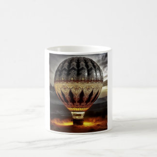 Complex Design On Semi Transparent Hot Air Balloon Kaffemugg