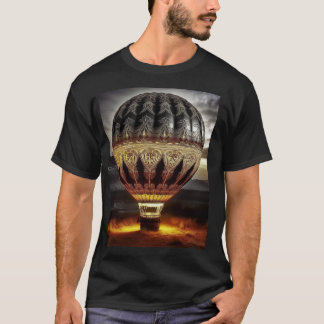 Complex Design On Semi Transparent Hot Air Balloon T Shirt