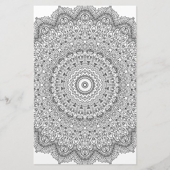 Complex Mandala Mönster Brevpapper (Framsida)