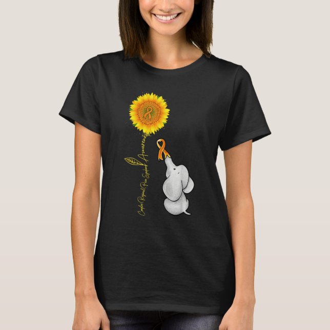 Complex Regional Pain Syndrome Sunflower Baby Elep T Shirt (Framsida)