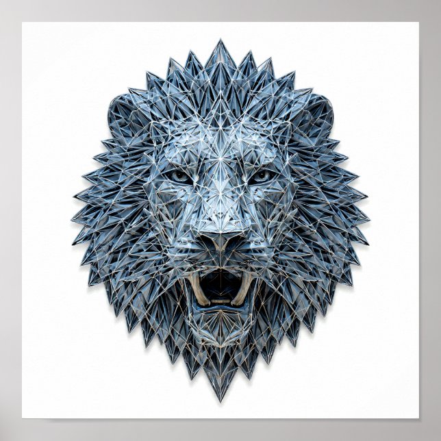 Complex Royal Symbolism: Regal Lion Head Poster (Framsidan)