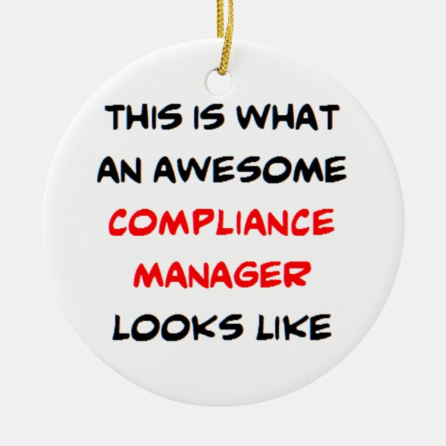 compliance manager, awesome julgransprydnad keramik (Framsidan)
