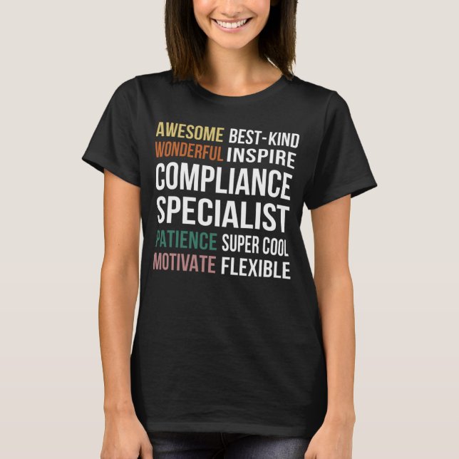 Compliance Specialist  Appreciation T Shirt (Framsida)