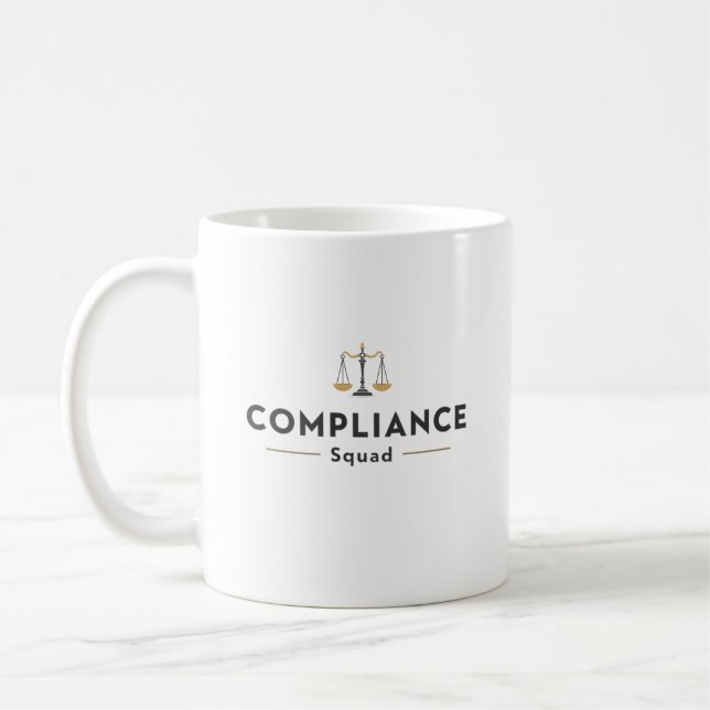 Compliance Squad – Juridisk Teamet Minimalistisk D Kaffemugg (Vänster)