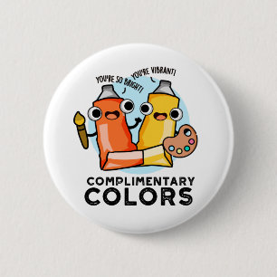 Complimentary Färg Funny Paint Pun Knapp