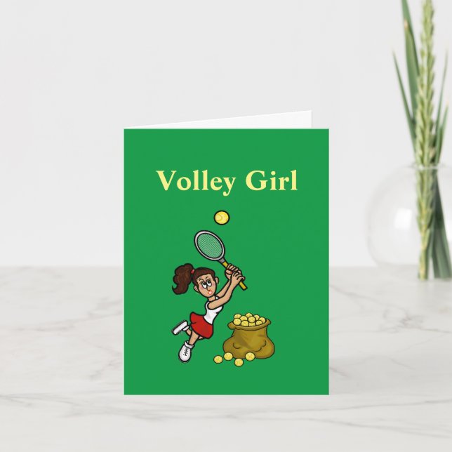 Complimentary Female Tennis Player Greeting Card Kort (Framsida)