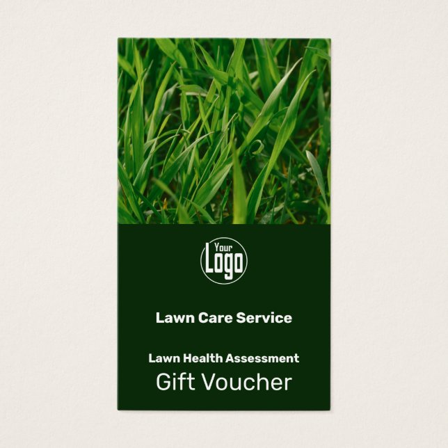 Complimentary Garden Service Gift Voucher Card Visitkort (Framsidan)