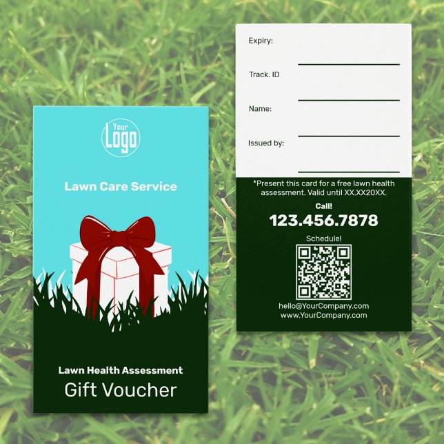 Complimented Gräsmatta Gift-kupongkort Visitkort (Complimentary Lawn Service Gift Voucher Card)