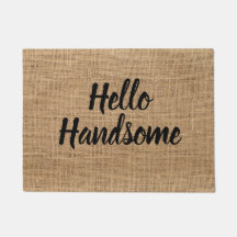 Complimented Hej Handsome Door Mat Rustic Stil