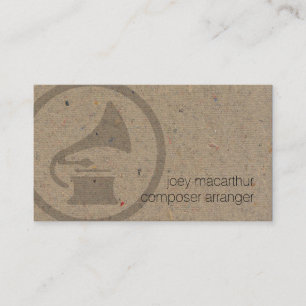 Composer Arranger Gramophone Icon Music Visitkort