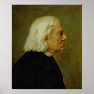 Composer Franz Liszt 1884 Poster