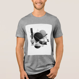 Composición geométrica en equilibrio monocromático t shirt
