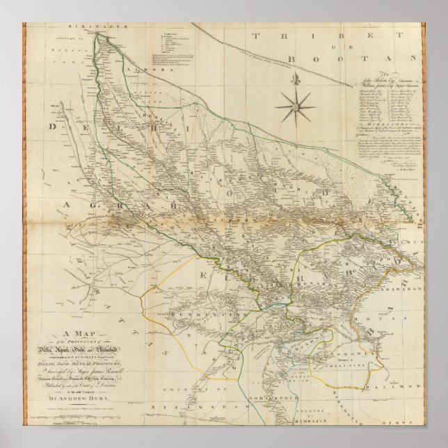 Composite Delhi, Agrah, Oude, Ellahabad Poster (Framsidan)